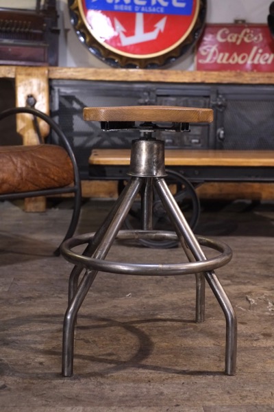 tabouret usine atelier ancien